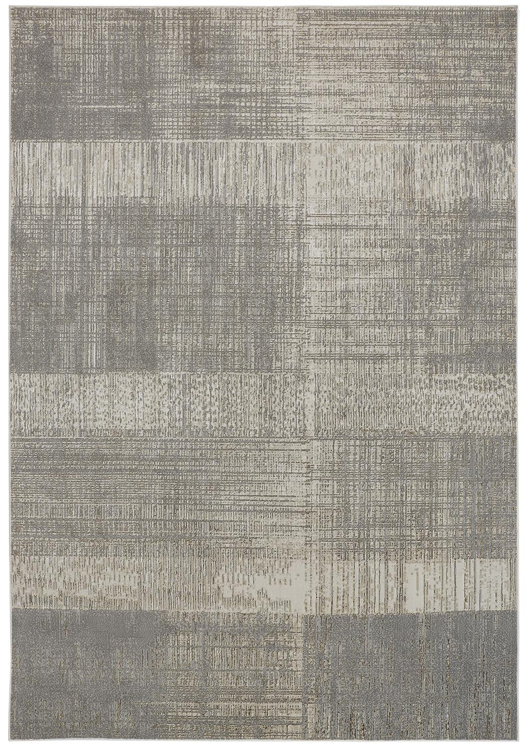 10 x 13 Gray & Ivory Stain Resistant Rug