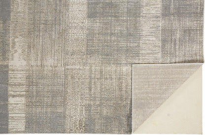 10 x 13 Gray & Ivory Stain Resistant Rug