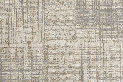 10 x 13 Gray & Ivory Stain Resistant Rug