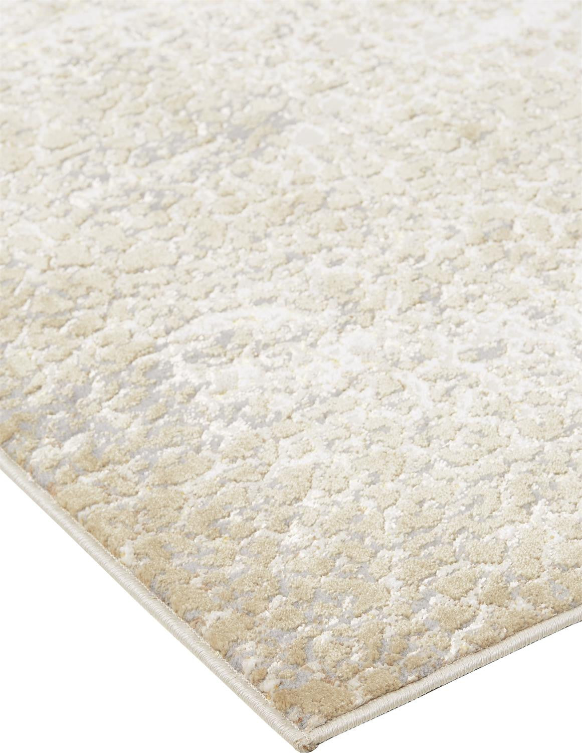 10 x 13 Ivory Gray & Gold Stain Resistant Rug