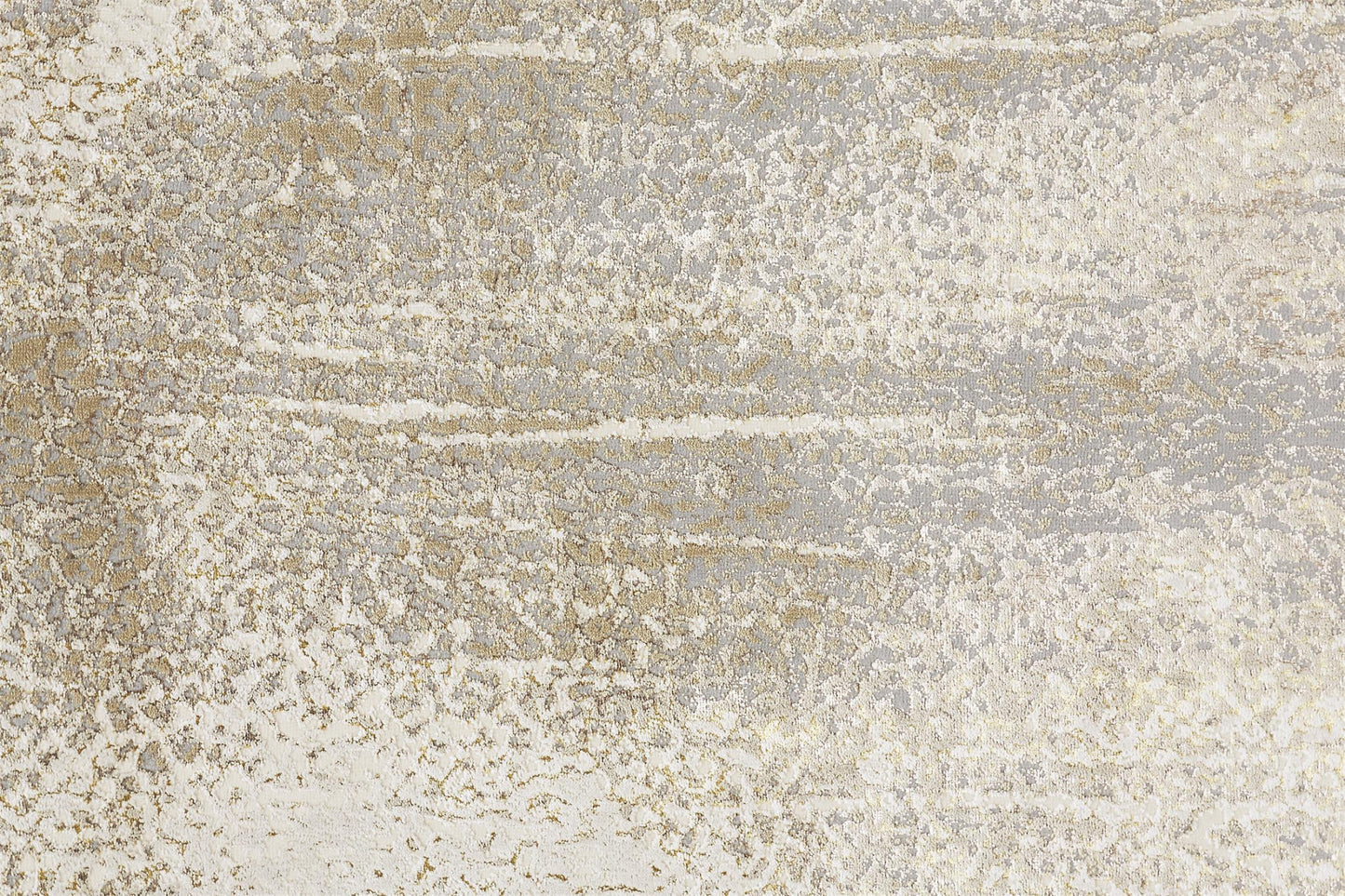 10 x 13 Ivory Gray & Gold Stain Resistant Rug