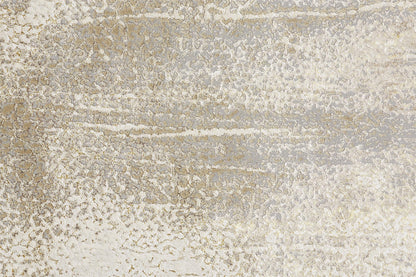10 x 13 Ivory Gray & Gold Stain Resistant Rug