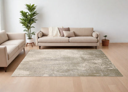 12 x 15 Ivory Gray & Gold Rug