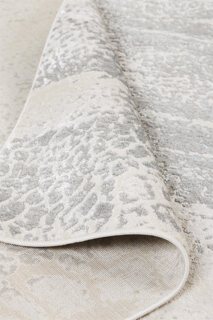 10 x 13 Gray Blue & Ivory Stain Resistant Rug