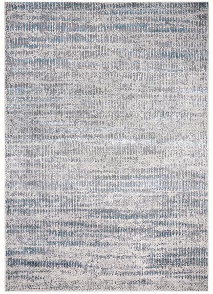 10 x 13 Blue Gray & Ivory Stain Resistant Rug