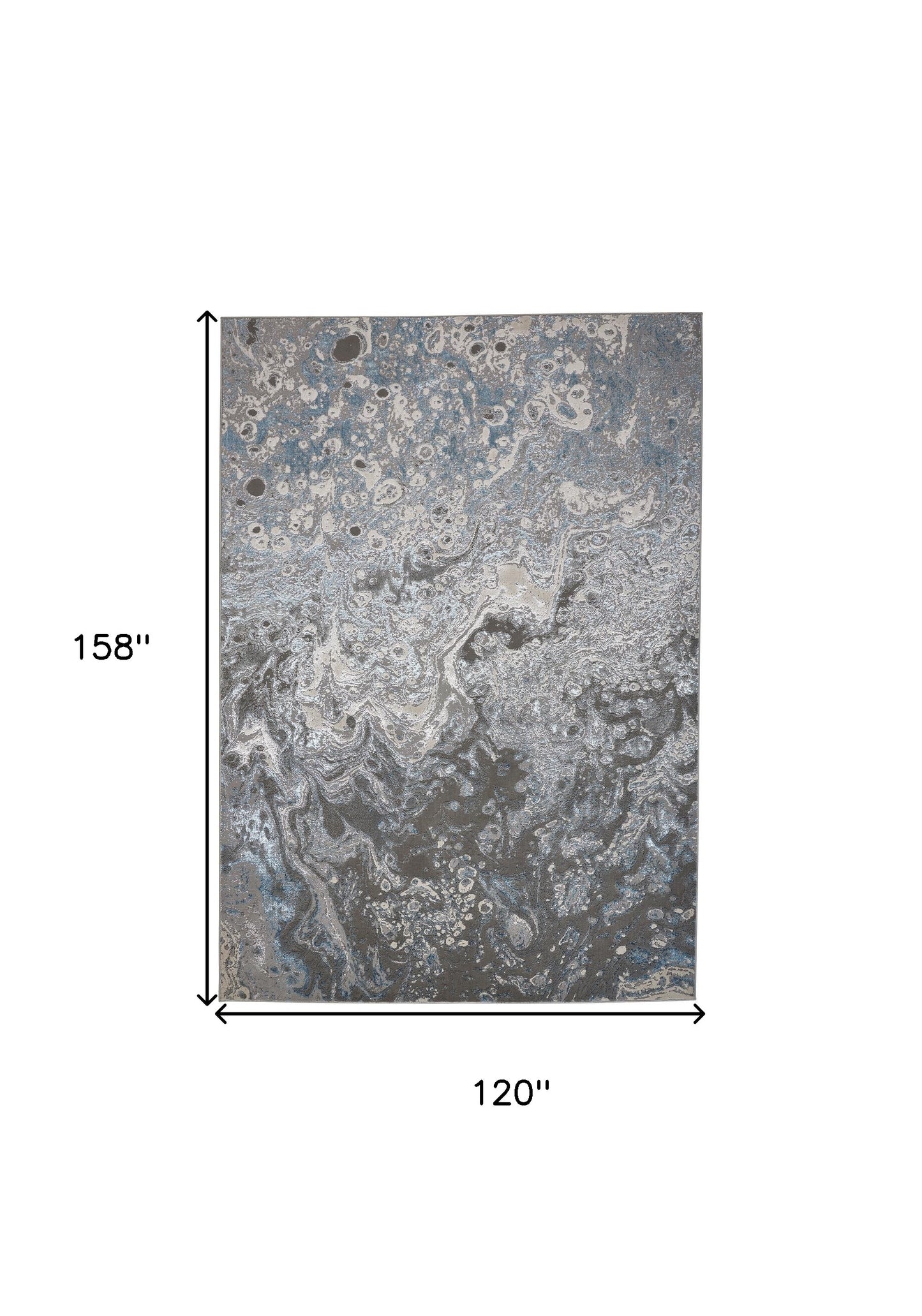 10 x 13 Blue & Gray Power Loom Rug