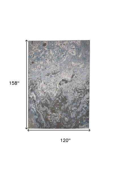 10 x 13 Blue & Gray Power Loom Rug
