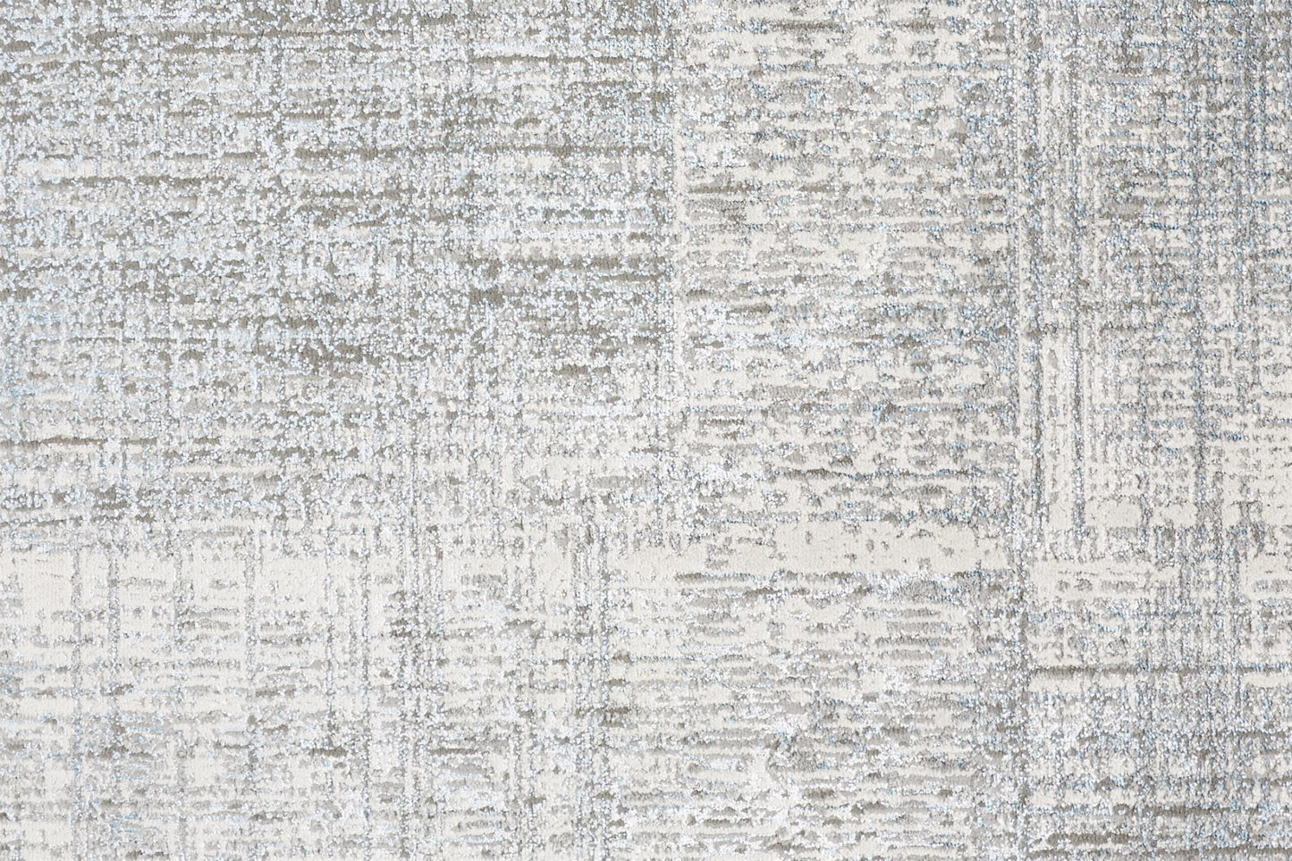 10 x 13 White Gray & Blue Stain Resistant Rug