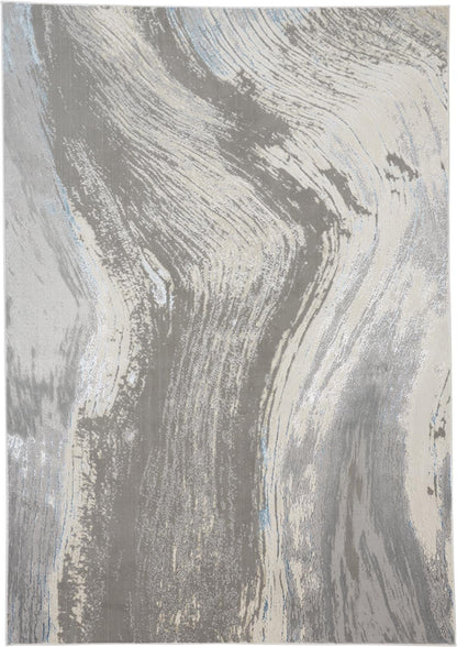 10 x 13 Blue & Gray Power Loom Rug