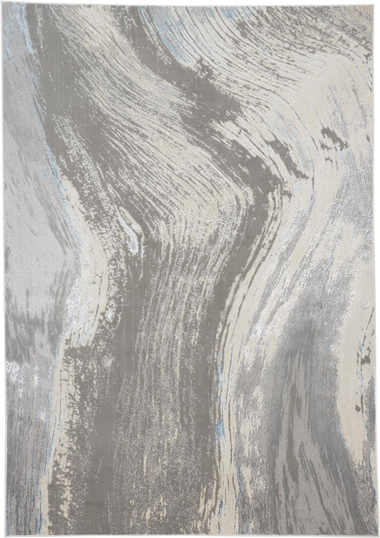10 x 13 Blue & Gray Power Loom Rug