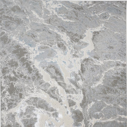 8 x 10 Gray & Ivory Rug