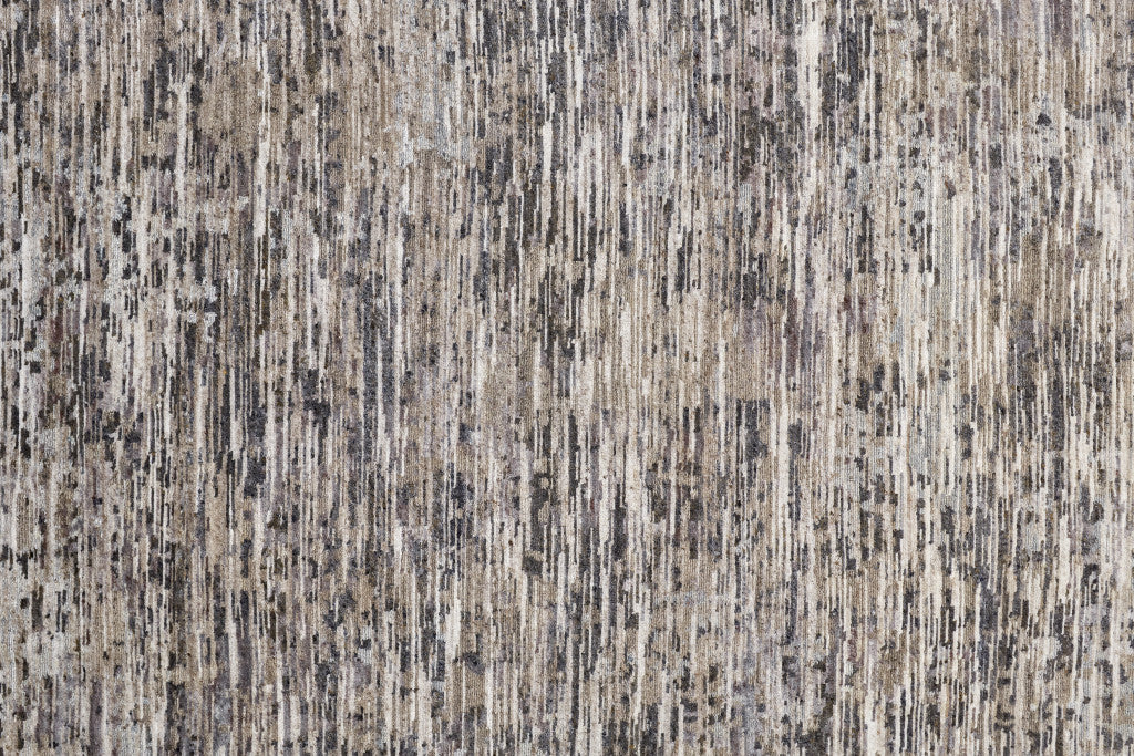 4 x 6 Gray Blue & Silver Wool Hand Knotted Rug