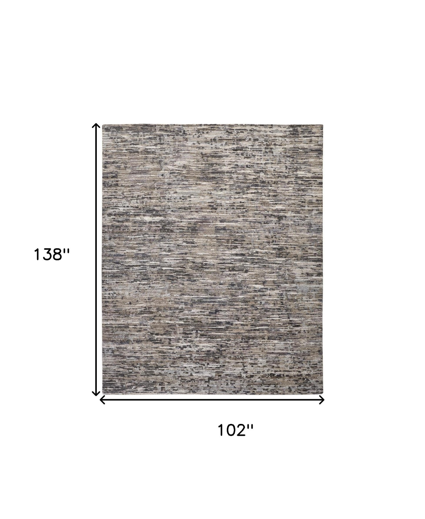 9 x 12 Gray Blue & Silver Wool Hand Knotted Rug