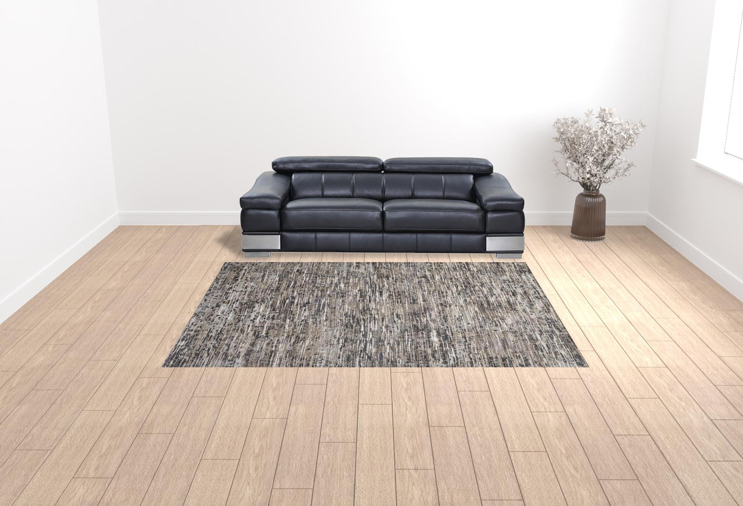 9 x 12 Gray Blue & Silver Wool Hand Knotted Rug