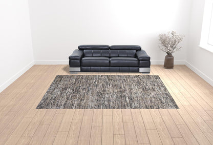 10 x 13 Gray Blue & Silver Wool Hand Knotted Rug