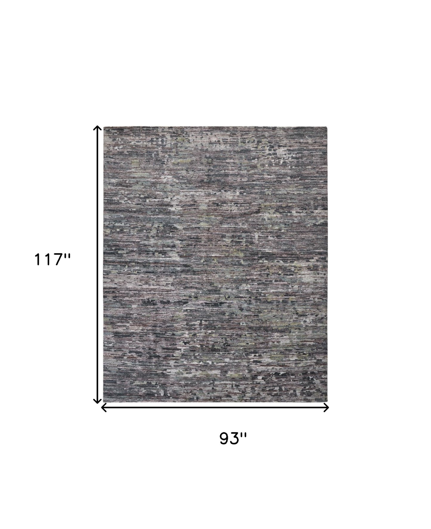 8 x 10 Blue & Gray Wool Hand Knotted Rug