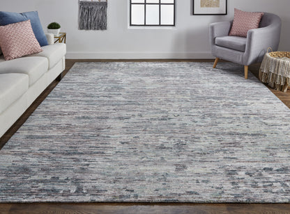 10 x 13 Blue & Gray Wool Hand Knotted Rug