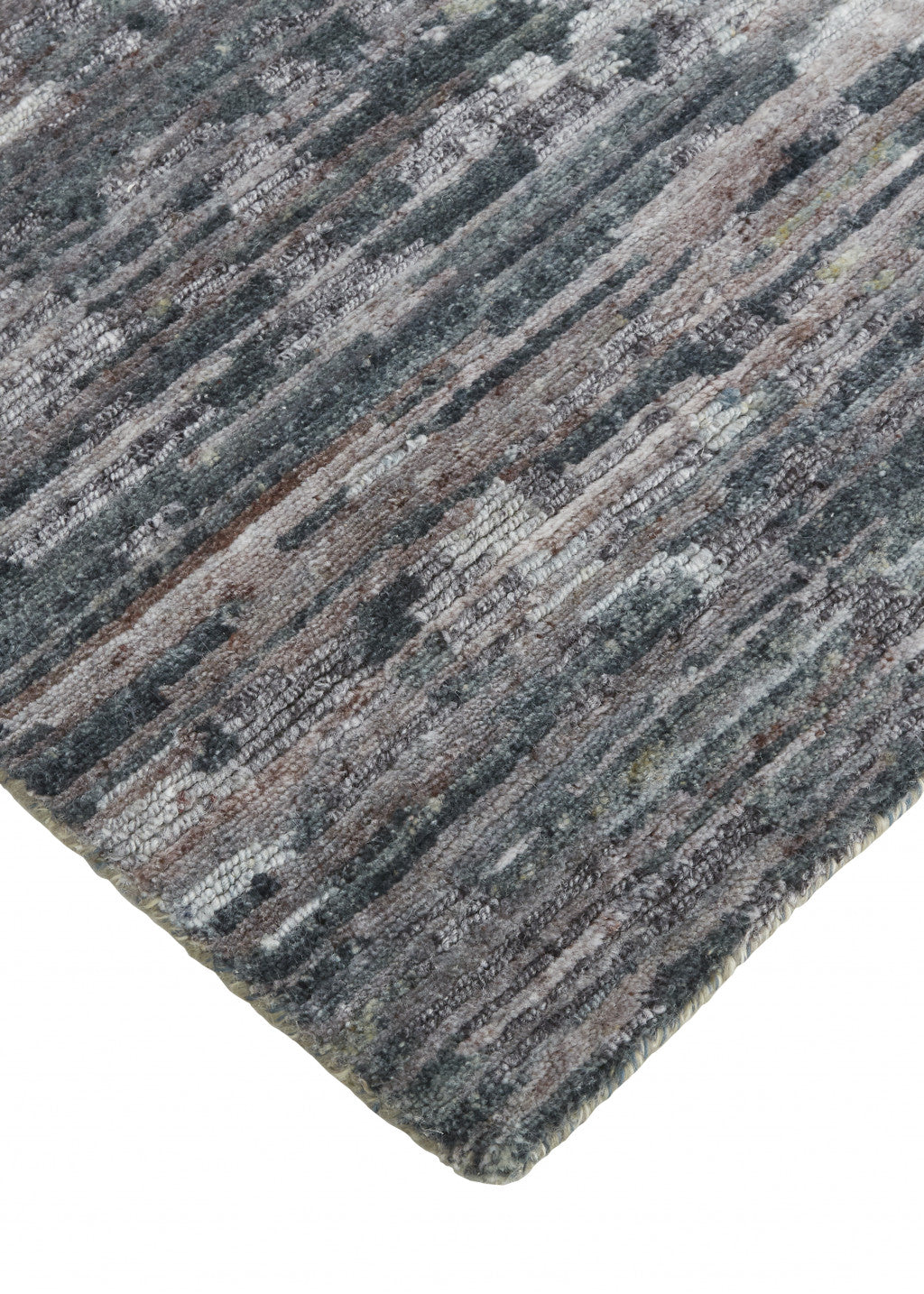 10 x 13 Blue & Gray Wool Hand Knotted Rug
