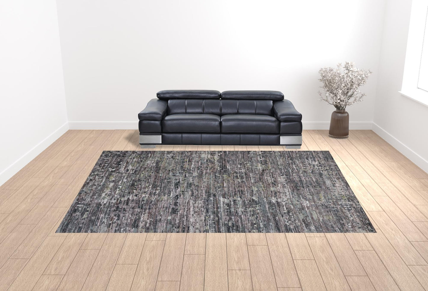 12 x 15 Blue & Gray Wool Hand Knotted Rug
