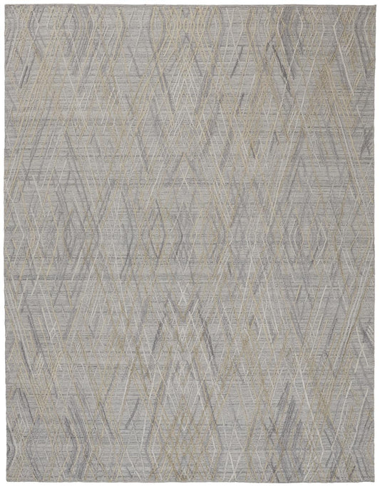 9 x 12 Gray & Ivory Hand Woven Rug