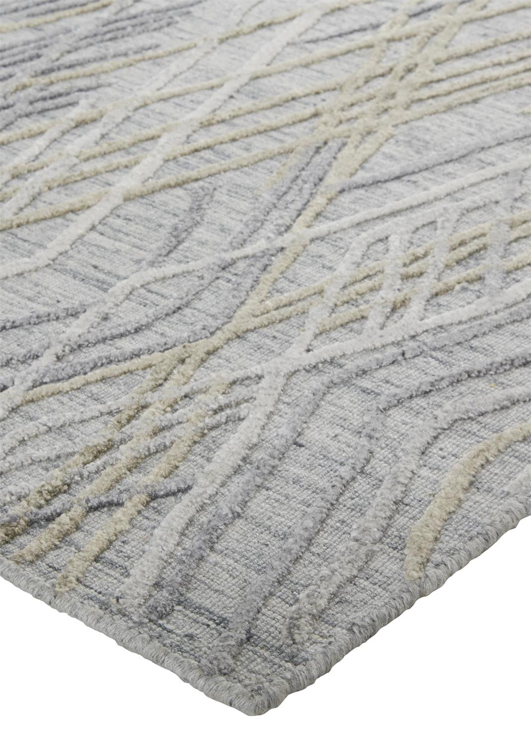 9 x 12 Gray & Ivory Hand Woven Rug