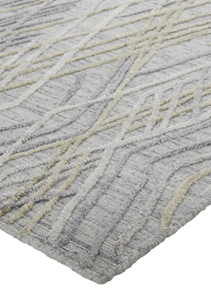 9 x 12 Gray & Ivory Hand Woven Rug