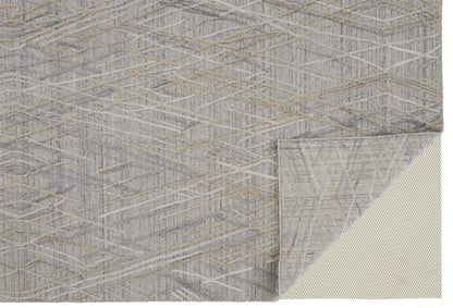 9 x 12 Gray & Ivory Hand Woven Rug