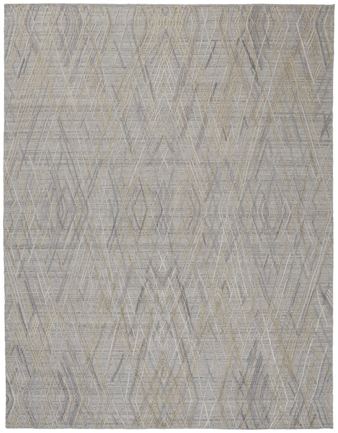 12 x 15 Gray & Ivory Hand Woven Rug