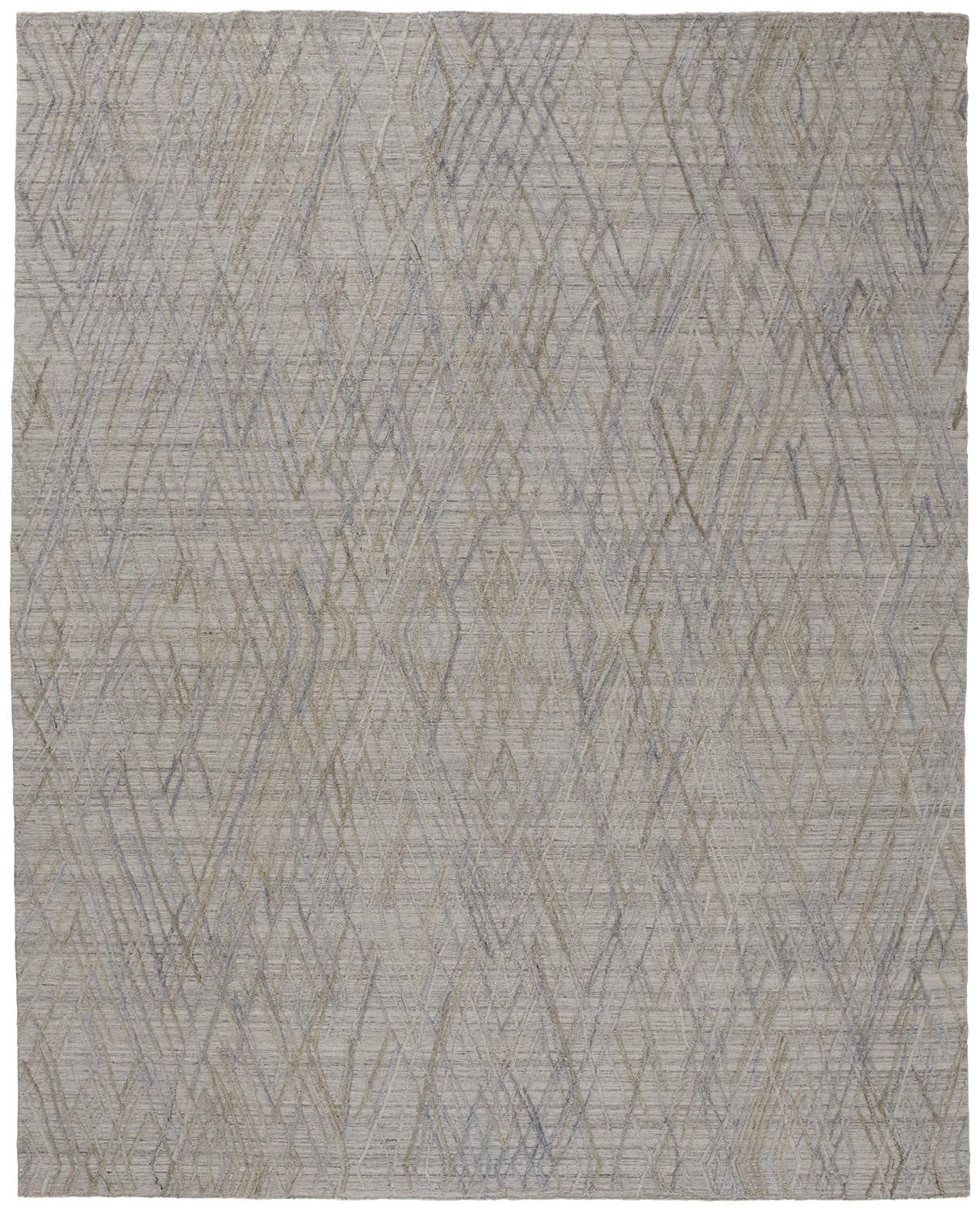 9 x 12 Gray & Blue Hand Woven Rug