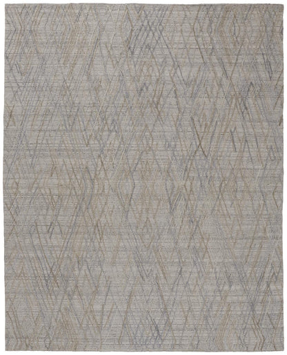 9 x 12 Gray & Blue Hand Woven Rug