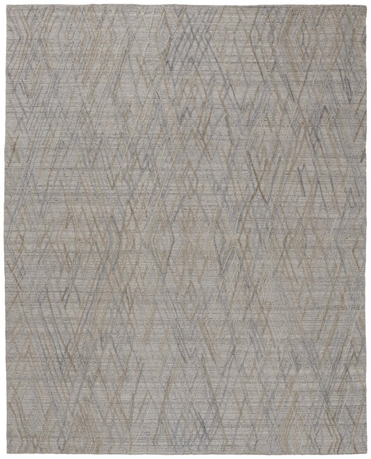 9 x 12 Gray & Blue Hand Woven Rug