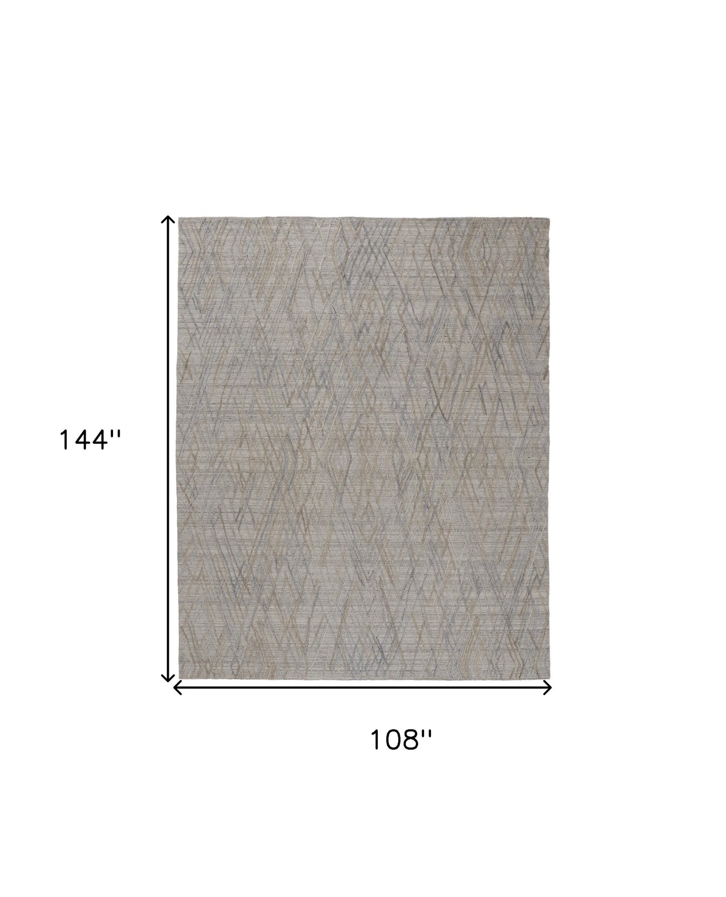 9 x 12 Gray & Blue Hand Woven Rug
