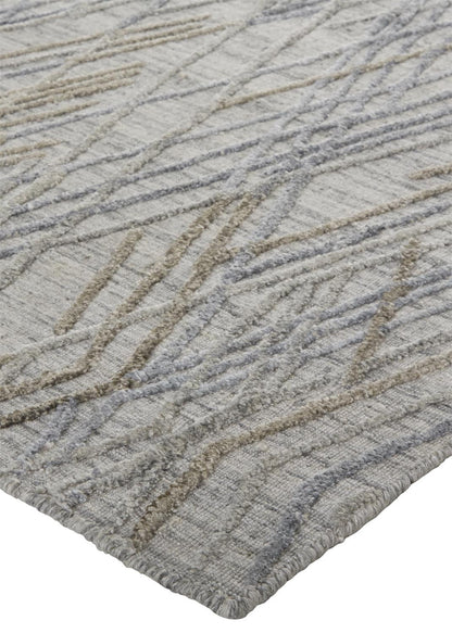 9 x 12 Gray & Blue Hand Woven Rug