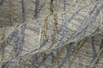 9 x 12 Gray & Blue Hand Woven Rug