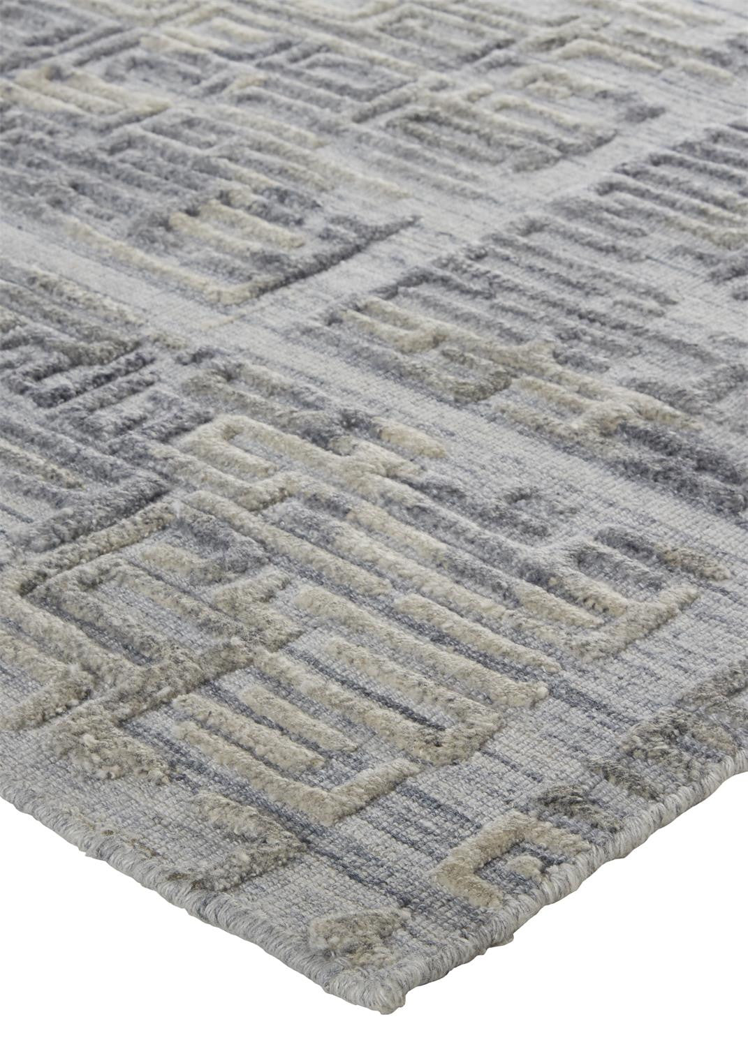 9 x 12 Gray & Ivory Hand Woven Rug