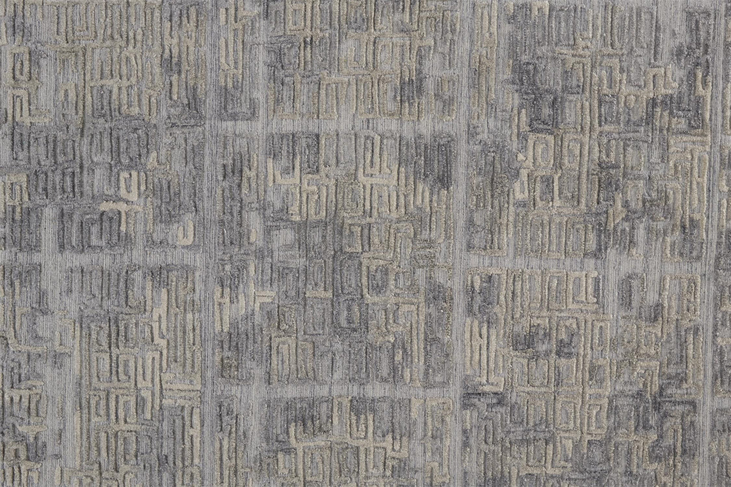 9 x 12 Gray & Ivory Hand Woven Rug