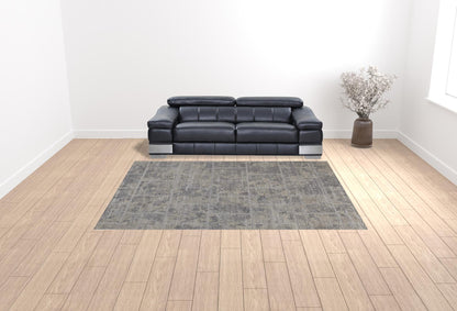 9 x 12 Gray & Ivory Hand Woven Rug