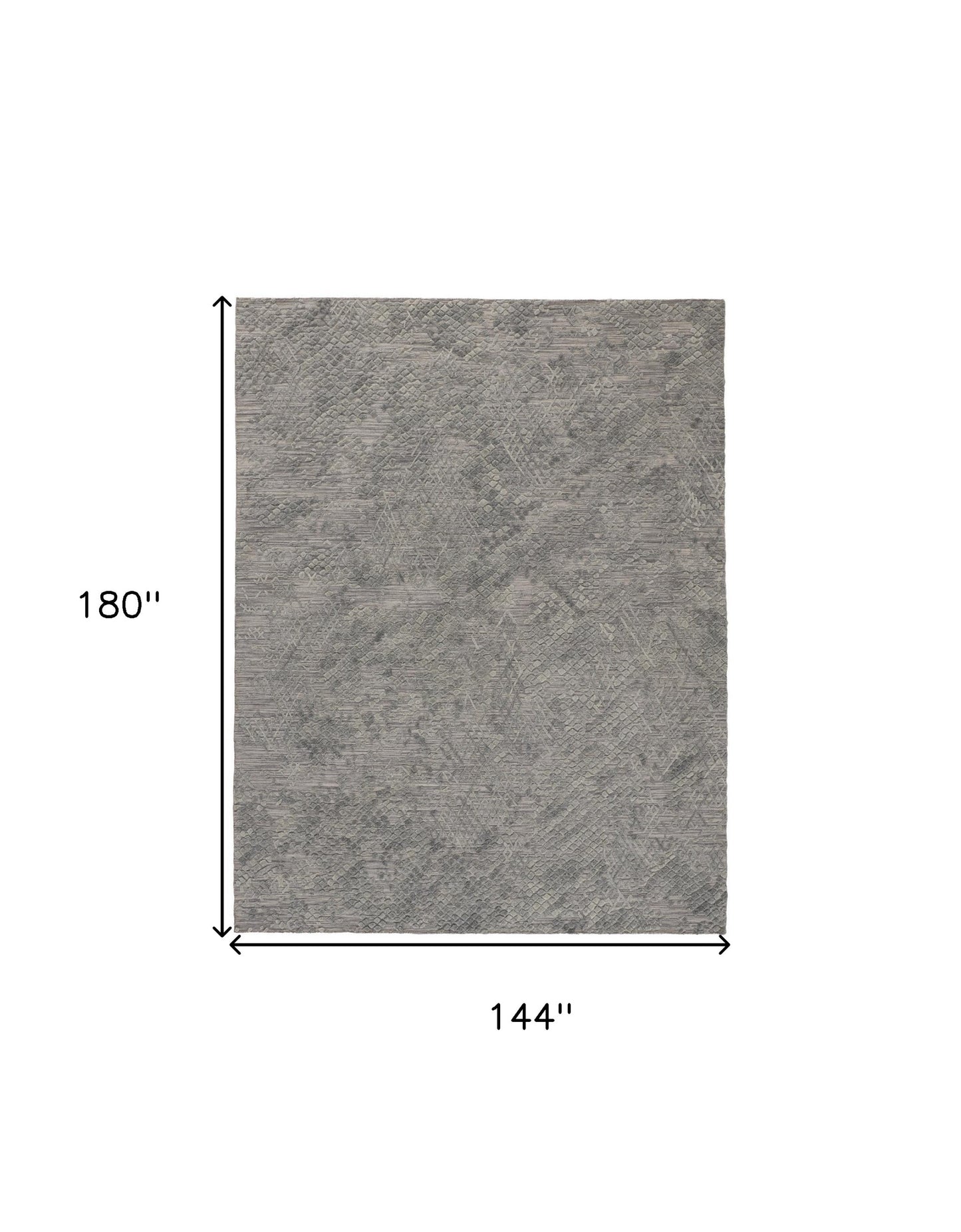 12 x 15 Gray Hand Woven Rug