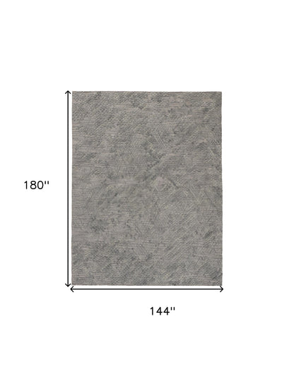 12 x 15 Gray Hand Woven Rug