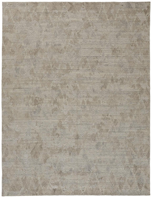 4 x 6 Gray & Taupe Hand Woven Rug