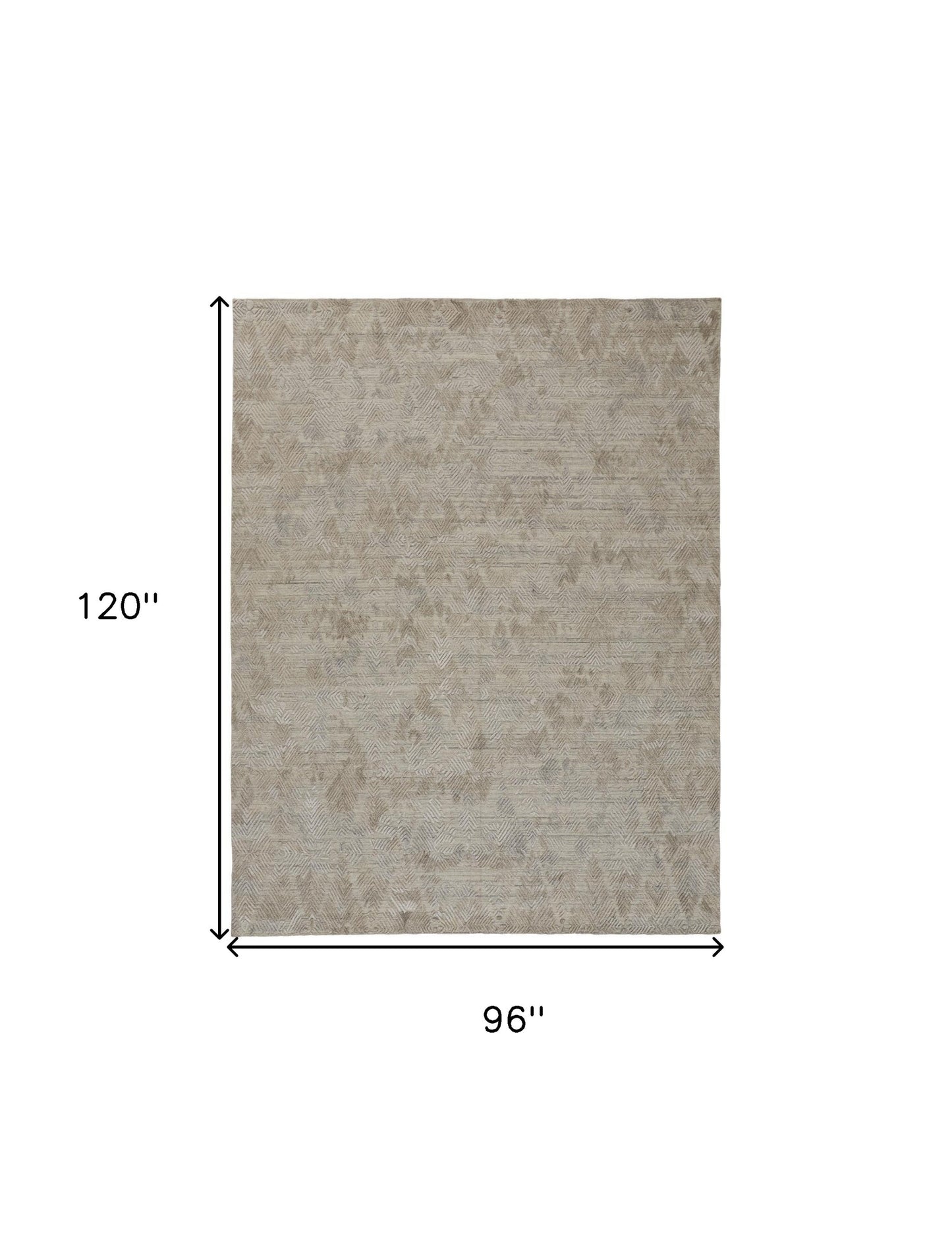 8 x 10 Gray & Taupe Hand Woven Rug