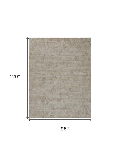 8 x 10 Gray & Taupe Hand Woven Rug