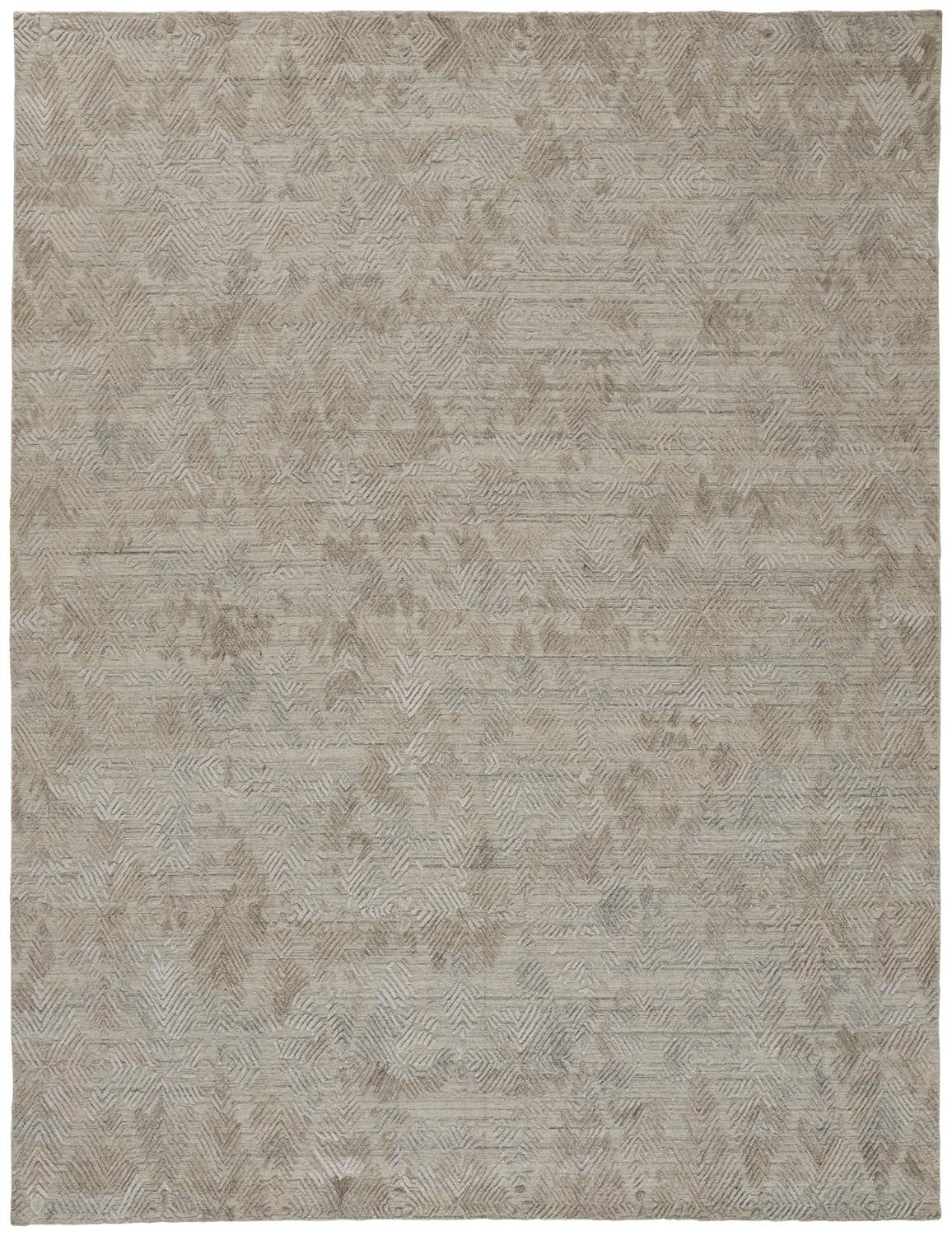 9 x 12 Gray & Taupe Hand Woven Rug