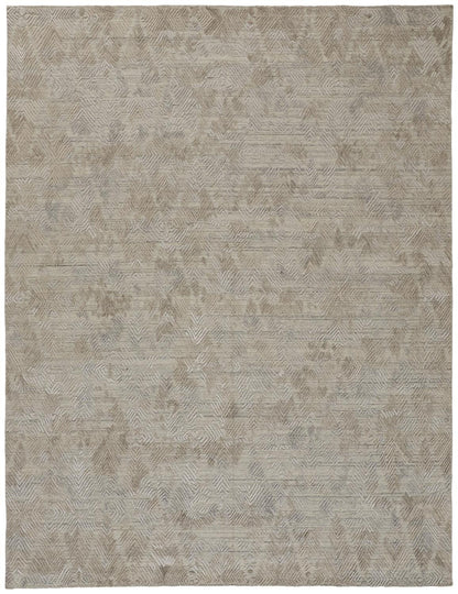 9 x 12 Gray & Taupe Hand Woven Rug