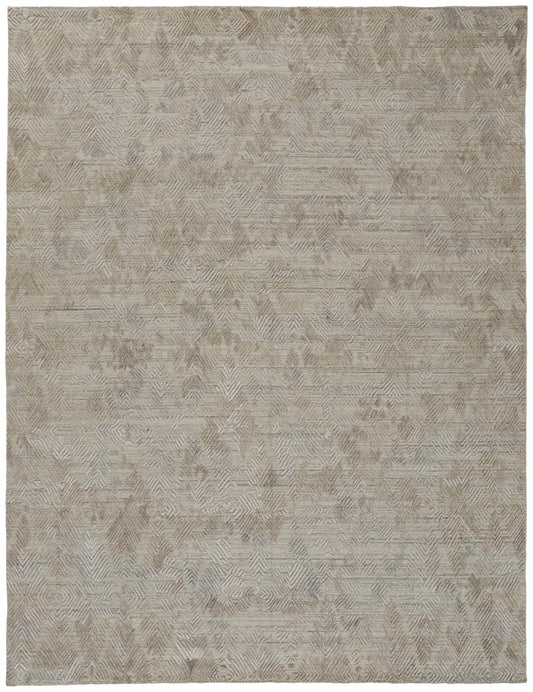 9 x 12 Gray & Taupe Hand Woven Rug