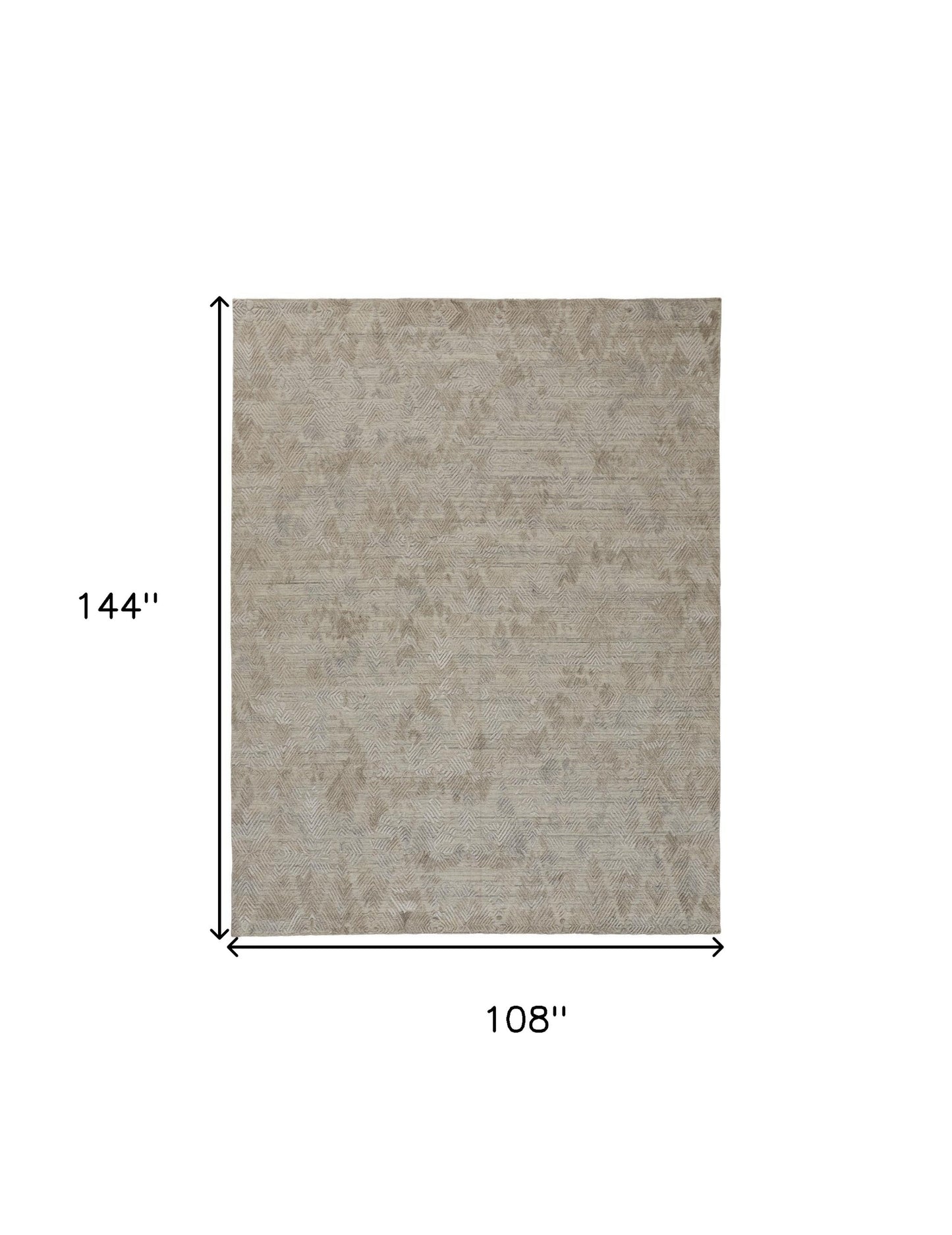 9 x 12 Gray & Taupe Hand Woven Rug