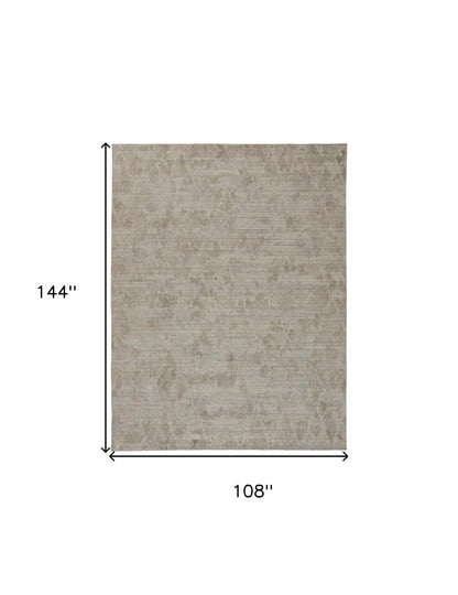 9 x 12 Gray & Taupe Hand Woven Rug