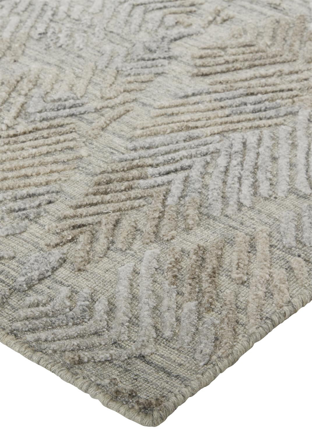 9 x 12 Gray & Taupe Hand Woven Rug