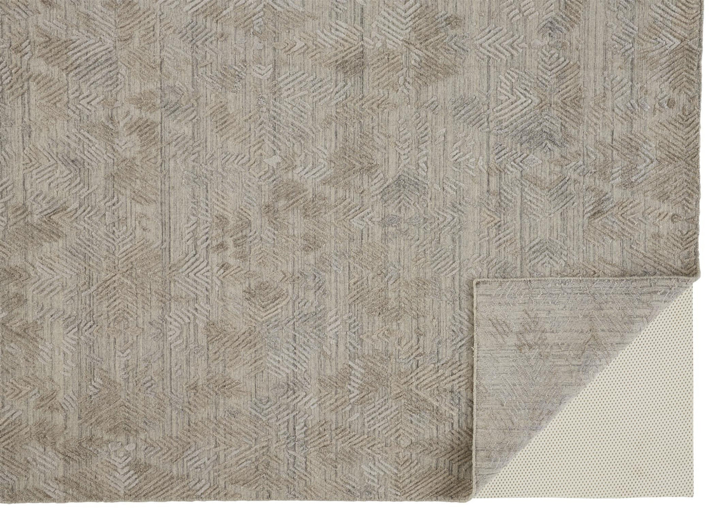 9 x 12 Gray & Taupe Hand Woven Rug