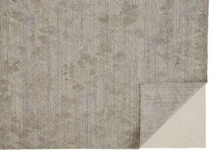 9 x 12 Gray & Taupe Hand Woven Rug